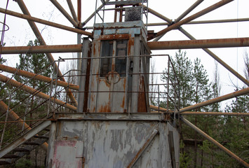 Military antenna in Chernobyl,Tour to Chernobyl and Pripyat