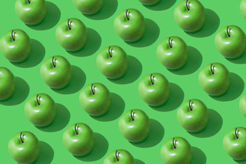 apple on ogreen background