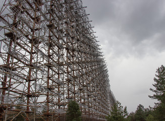 Military antenna in Chernobyl,Tour to Chernobyl and Pripyat