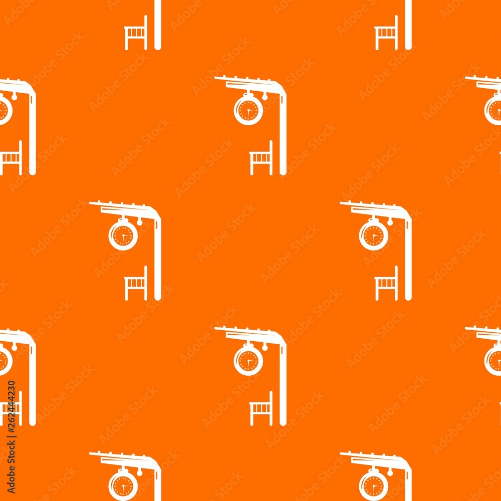 Poster platform railway pattern vector orange for any web design best