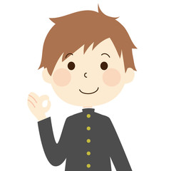 OKサイン　学生
