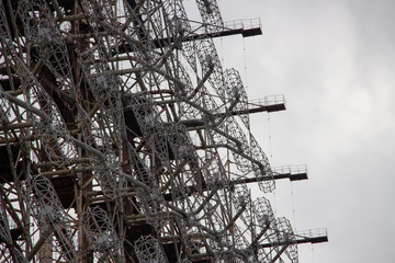 Military antenna in Chernobyl,Tour to Chernobyl and Pripyat