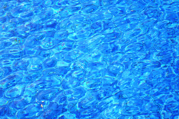 Abstract background / seamless design pattern :  vivid blue color of water in swimming pool.