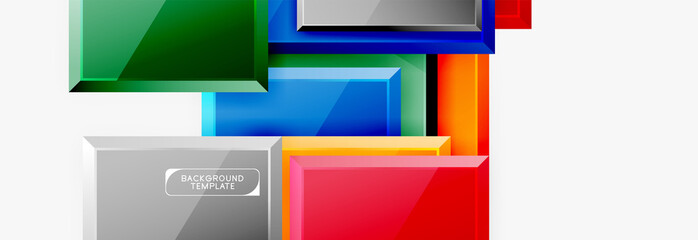 Fototapeta premium Minimal square banner abstract background