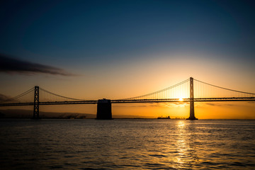 Fototapeta na wymiar Bay Bridge Sunrise