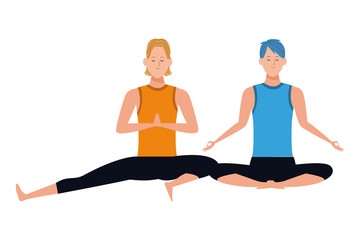 Obraz premium men yoga poses