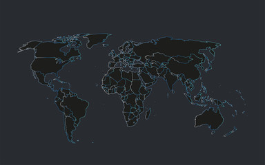 Cartoon pictures of world map infographic template on background. All countries are selectable.Can use for printing, website, presentation element, textile.Vector illustration.