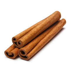 Cinnamon sticks, isolated on white background
