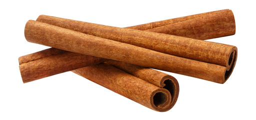 Cinnamon sticks, isolated on white background