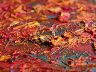 Texture, peinture à l'huile, macro