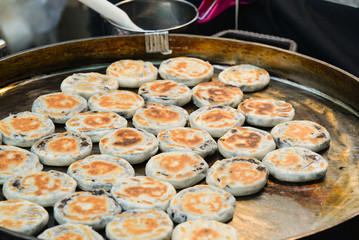 Fried Kanom Pia (Sao Ping), Phuket local sweet, Thailand