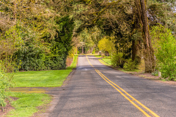 Country road in rural Washington state .