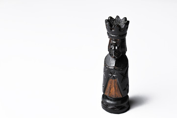 Chess figure isolated on a white background.Chessmaster.Black figure