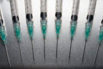 Syringes close up