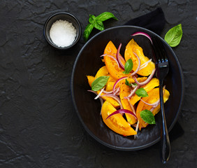 salad of yellow tomatoes.