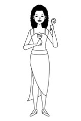 musician playing maracas black and white