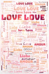 word cloud love background illustration