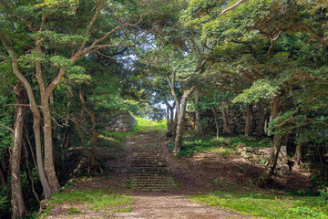 米子城趾 登城路の風景