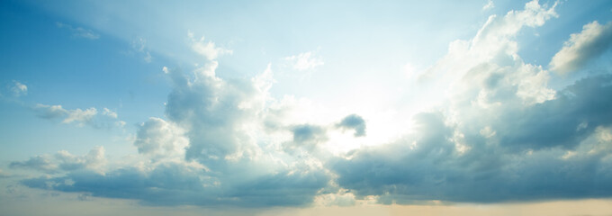 Clouds sky background. Beautiful summer sky with clouds