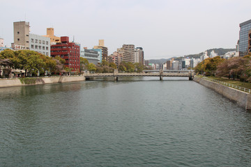 Fototapeta premium enkogawa river in hiroshima (japan)