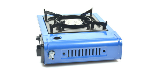 Naklejka premium Portable gas stove on white background