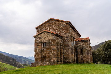 Fototapeta na wymiar Exterior view of St Christine of Lena church at spring