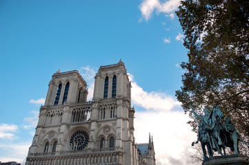 Beautiful view of Notre Dame de Paris