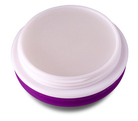 The close up of beauty cream on white background