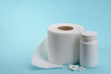 Toilet paper and medicine drugs