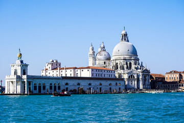 Fototapeta na wymiar Venice, Italy: view of the Church of Santa Maria della Salute 