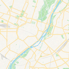 Naklejka premium Munchen, Germany printable map