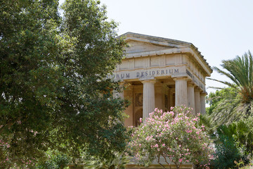 Lower Barrakka Gardens with Neoclassical memorial, Valletta, Malta