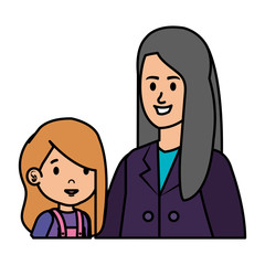 cute grandmother with grandaughter