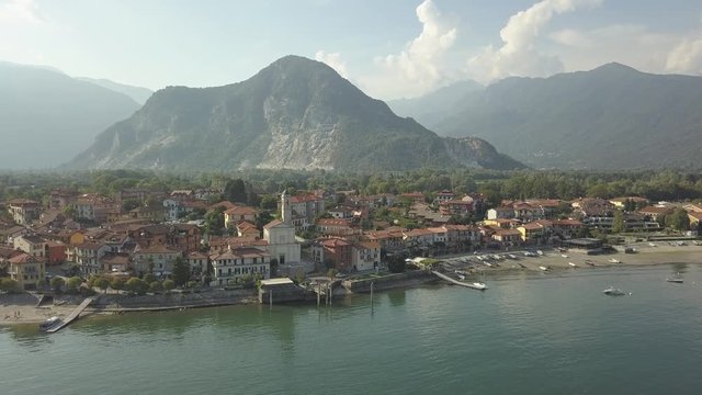 Town of Feriolo on Lake Maggiore in Piedmont, Italy, Europe