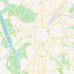 Leipzig, Germany printable map
