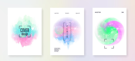 Holographic background. Princess gradient. Kawaii unicorn hologram. Pearlescent universe banner. Fantasy set. Holographic background with magic sparkles, stars and blurs for girl party invitation. © Holo Art