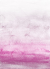 Pink ink and watercolor texture on white paper background. Paint leaks and ombre effects. Hand painted abstract image.
