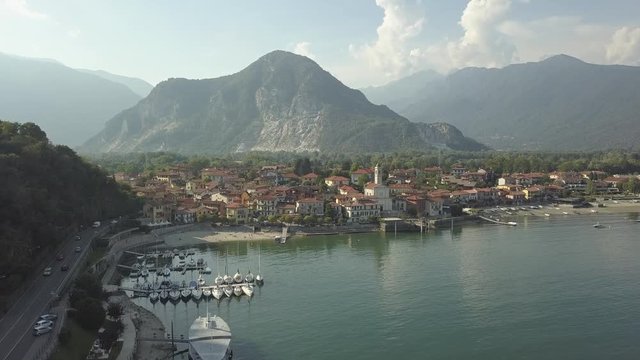 Town of Feriolo on Lake Maggiore in Piedmont, Italy, Europe