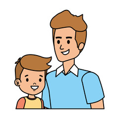 young father with son characters