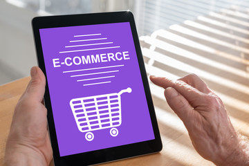 E-commerce concept on a tablet