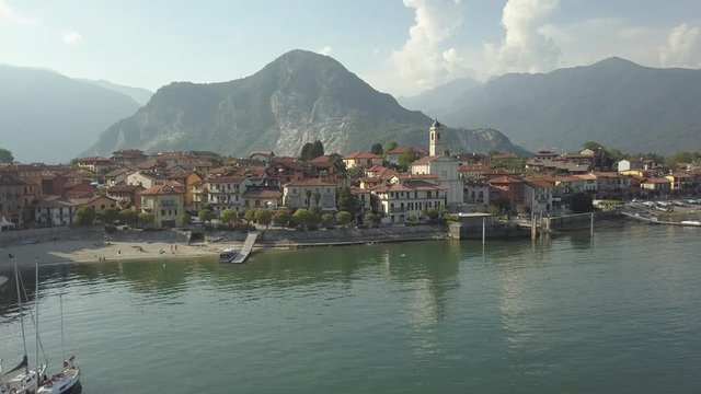 Town of Feriolo on Lake Maggiore in Piedmont, Italy, Europe