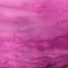 Pink ink and watercolor texture on white paper background. Paint leaks and ombre effects. Hand painted abstract image.