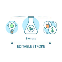 Biomass energy concept icon