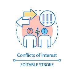 Conflicts of interest concept icon