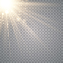 Vector transparent sunlight special lens.