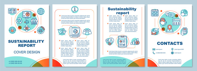 Sustainability report brochure template layout