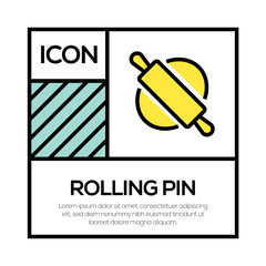 ROLLING PIN ICON CONCEPT