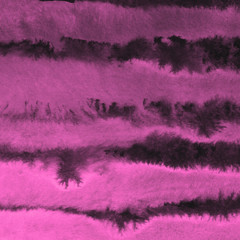 Pink ink and watercolor texture on white paper background. Paint leaks and ombre effects. Hand painted abstract image.