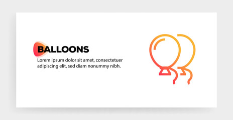 BALLOONS ICON CONCEPT