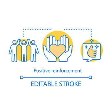 Positive reinforcement concept icon